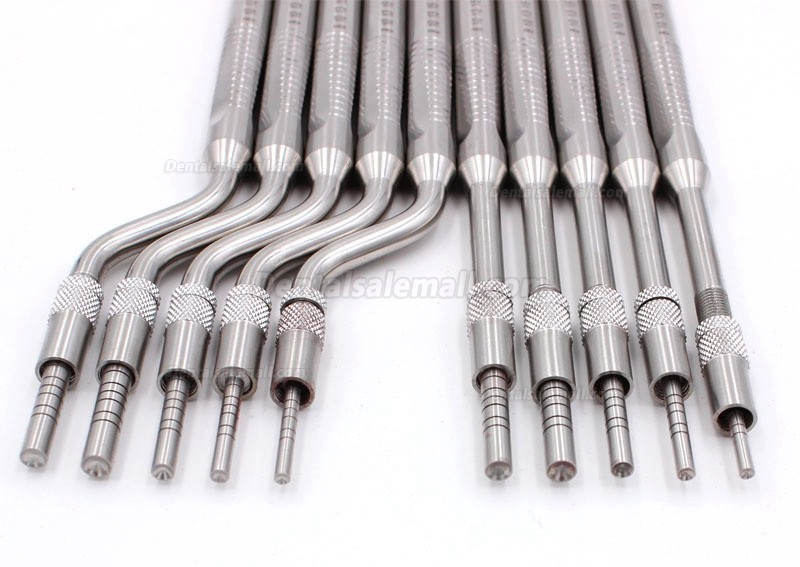 5 Pcs/Set Dental Implant Osteotome Instrument Mandibular Sinus Elevator Tool Concave Tips sinus Lifting Device Implant Bone Extruder